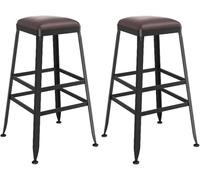 ZBZFGE Vintage 26/30in Height Bar Stools with Backs, Counter Stool for Kitchen Island, Pub, and Bistro, Restaurant, Iron Metal Frame, 300lbs (A-2PS,75cm)