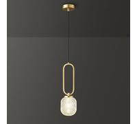 ZBZFGE Vintage Brass with Clear Shade Small 2-Light Ribbed Glass Ceiling Hanging Lampd Antique Chandelier for Bedroom Kitchen Island Dining Table Bathroom Living Room/Cylinder