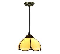 ZBZFGE Vintage Chandeliers, Style Stained Glass Shade CeilLight, Adjustable European Pendant HangLamp, Bedroom, Hallway, 8 Inch,11 (3)
