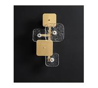 ZBZFGE Water Ripples Glass Gold Dimmable LED Copper Wall Lamps Indoor Luxury Light Fixture Home Room Decor Aisle Lights,Chandelier