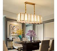 ZBZFGE Well-Made Gold Crystal Living Room Bedroom Restaurant Coffee Home Glass Lampshade Iron Art Craft Ceiling 5 Light Source Size 90X30X25Cm Beautiful