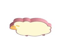 ZBZFGE White,24W LED Cartoon Ultra-Thin Animal Sheep Shape Flush Mount Light Fixture Dimmable 3-Color Eye Protection Ceiling Lamp Lighting for Children Bedroom,Study Room,Hanging Light(Pink)