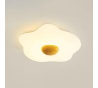 ZBZFGE White Flower Children's Room Light Nordic Creativity Floral Bedroom Ceiling Lamp Mid Century Cream Wind Poached Enursery Chandelier for Hallway Stair Aisle Kindergarten/42Cm*11Cm
