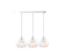 ZBZFGE White Loft Industrial Single Head Bar Geometric Restaurant Nordic Retro Bird Cage Small Chandelier Three Cafe Hanging Lighting,Hanging Light(4)