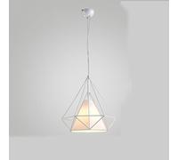 ZBZFGE White Loft Industrial Single Head Bar Geometric Restaurant Nordic Retro Bird Cage Small Chandelier Three Cafe Hanging Lighting,Hanging Light(1)