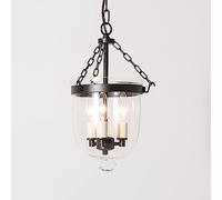 ZBZFGE WQHPLMD Extra Large Clear Glass Coastal Pendant Matte Gold 3 Light Candle Black Farmhouse Ceiling Chandelier Dining Vintage Hanging Lamp For Kitchen Living Room Traditional