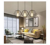 ZBZFGE WQHPLMD led Chandelier Hanging e27 Geometric Metal Frame Lamp Suitable for Creative Light Above The Table Bedroom