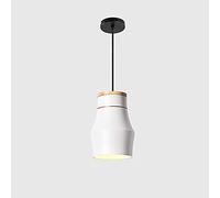 ZBZFGE WQHPLMD Pendant Light Chandelier Jar Shape with Wood Pattern Metal Shade, Ceiling Lights Style Hanging Lighting fixtures for Living Rooms, Dining Room, Kitchen, Bedroom (Color