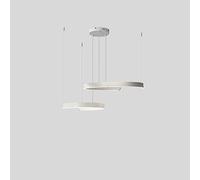 ZBZFGE WQHPLMD White Ring Light LED 65W/100W Circular 2 Round Hanging Chandelier Dining Table Farmhouse Black Ceiling Pendant Lamp for Kitchen Living Room Bedroom Foyer Office