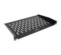 ZC HAPPY ORANGES 1U - Estante universal para servidores de 48.3 cm, con ventilación, montaje en voladizo, de acero, capacidad de peso de 23 kg, 12 pulgadas de profundidad