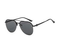 ZCABYBD Gafas de Sol Forme A del Metal Las Moda Sapo Medio Marco Diseño Mujeres-1