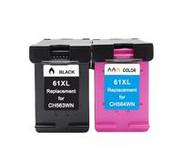 ZCBHGYVF Cartucho de Tinta Compatible para 61 61xl 5530 Impresoras de Escritorio Que Incluyen 2540 1050 2050 2510 3050 3054 3000 1000 Modelos(1Set)