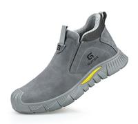 ZCBYBT Zapatos De Seguridad De Soldador Zapatos De Acero del Dedo del Pie Zapatos De Trabajo Indestructibles, para Soldar Sitio De Construcción,Gris,44 EU