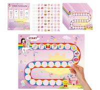 ZCCLINN Tabla de entrenamiento para ir al baño para niñas, 15 unidades, tabla de recompensas con calcomanías para niños pequeños, bebés, niños, lindos unicornios, princesas, divertidos, orinales