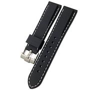 ZCCZJS 20 mm de 19 mm de 22 mm de goma de silicona de silicona La banda de reloj impermeable para omega para IWC para correa SKX 007