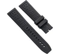ZCCZJS 22 mm de 24 mm para Breitling Navitimer Avenger Pin Buckle Strap Silicone Band Band Black Dark Blue Band