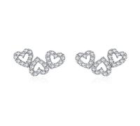 ZCCZJS 32 Estilo 100% Corazones Clear Turquoise Statings para Mujeres Boda Fina Joyería