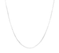 ZCCZJS 925 16/18/20/22/24/26/28/30 Pulgadas Collar de Cadena Lateral de 2 mm para Mujer Regalo de joyería de Boda