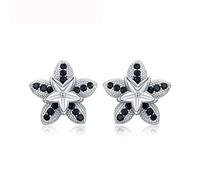 ZCCZJS 925 Joyas Lindos Pendientes de Boda de Estrellas para Mujeres