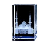 ZCCZJS Adornos de Cristal Estatua figurina láser Grabado decoración Escultura Musulmana de la Mezquita Jesucristo Cristo Cristo Cristo Moderno Moderno Decoración de Jardines al Aire Libre Accesorios