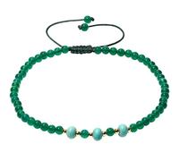 ZCCZJS Ágata verde espiritual/tobado turquesa tobadilla ajustable hecho a mano de verano joyería boho tobilleras para mujeres Buena suerte