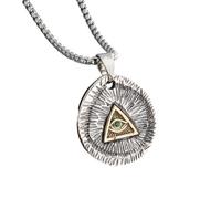 ZCCZJS Antiguo Collar de Ojo de faraón Egipcio de Horus para Hombres y Mujeres, Collar Punk Rock Todos los Ojos para Ver - Collar Unisex Ojo de ra Colgante del Ojo de Horus
