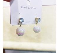 ZCCZJS Arrendamiento Brillante de la Flor de circón Pendientes de Tachuelas para Mujeres Anniversary Jewelry Regalo de cumpleaños