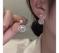 ZCCZJS Arrendamiento Brillante de la Flor de circón Pendientes de Tachuelas para Mujeres Anniversary Jewelry Regalo de cumpleaños