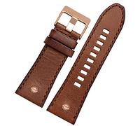 ZCCZJS Banda de Reloj de Cuero Genuina para cinturón de Reloj Diesel DZ4476/4482 DZ7408 7406 4318 Coraja 22 24 26 26 mm Bandilla de muñeca de muñeca para Hombres de Gran tamaño