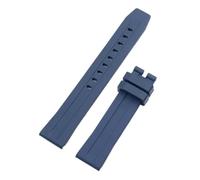 ZCCZJS Banda de vigilancia de goma suave azul azul de 19 mm compatible con correa de tissot le locle T41 T006 PRC200 T114 Silicone Band Band Pon Hebilla (negro, 20 mm_silver Pin hebilla)