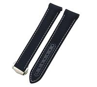 ZCCZJS Bandas de vigilancia de 20 mm Banda de reloj de cuero para cuero para Omega Seamaster 300 Speedmaster At150 Planet Ocean Nylon Ratch Strap for Man Woman