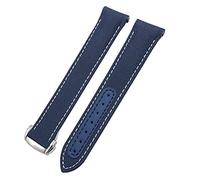 ZCCZJS Bandas de vigilancia de 20 mm Banda de reloj de cuero para cuero para Omega Seamaster 300 Speedmaster At150 Planet Ocean Nylon Ratch Strap for Man Woman