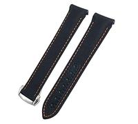 ZCCZJS Bandas de vigilancia de 20 mm Banda de reloj de cuero para cuero para Omega Seamaster 300 Speedmaster At150 Planet Ocean Nylon Ratch Strap for Man Woman