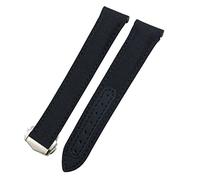 ZCCZJS Bandas de vigilancia de 20 mm Banda de reloj de cuero para cuero para Omega Seamaster 300 Speedmaster At150 Planet Ocean Nylon Ratch Strap for Man Woman