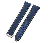 ZCCZJS Bandas de vigilancia de 20 mm Banda de reloj de cuero para cuero para Omega Seamaster 300 Speedmaster At150 Planet Ocean Nylon Ratch Strap for Man Woman