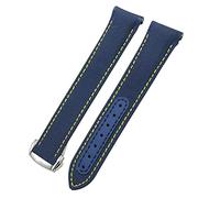 ZCCZJS Bandas de vigilancia de 20 mm Banda de reloj de cuero para cuero para Omega Seamaster 300 Speedmaster At150 Planet Ocean Nylon Ratch Strap for Man Woman