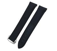 ZCCZJS Bandas de vigilancia de 20 mm Banda de reloj de cuero para cuero para Omega Seamaster 300 Speedmaster At150 Planet Ocean Nylon Ratch Strap for Man Woman