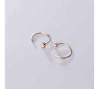 ZCCZJS boucles d'oreilles Dames, S925 Crochet Champignon Blanc Femme Simple Six Griffes Diamant Boucles D'Oreilles Diamant Unique Personnalité de la Mode Boucles D'Oreilles Simplesor Rose