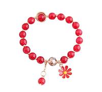 ZCCZJS Braceletas Amethyst de flores coloridas Pulsera para niños Cristal Furno Furry Hoop