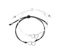 ZCCZJS Braceletas Heart a corazón Pulsera Doble Luminosa para irradiación Luminosa Pareja de Manos Quemador