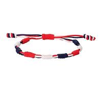 ZCCZJS Bracelets Pulsera a Mano Tejida Rojo Blanco y Azul Color Bandera Color Mixed Independencia día Instinto Pro