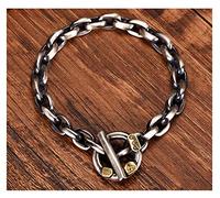 ZCCZJS Bucle grueso Superman Bracelet Men's 925 STERLING STERLING STARY MOTOCHUCLE HAYMINACIÓN HANDA, Personalidad Dominante de moda Retro Retro Dé Compador de Regalos de Novio.