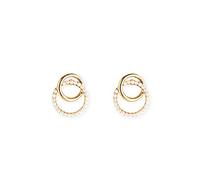 ZCCZJS Cellacidad de Moda Pendientes de Perlas Simples para Mujeres Tachuelas de oídos Circulares delicados Plateado 925 joyería de Regalo Femenino Boda