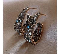 ZCCZJS Cirón Pentagrama Tassel Pendientes Largos para Mujeres Pendientes Brillantes Joyas de Boda Regalos de cumpleaños