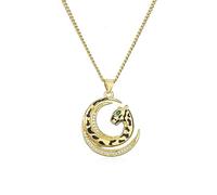 ZCCZJS Collar con Colgante de Cabeza de Leopardo con Cabeza de Tigre de circón, Collar de Hip Hop de minoría Femenina