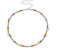ZCCZJS Collar de Cuentas Colorido de Chicas de joyería para Mujeres, Collar de gargantillas con Cuentas de Bricolaje. Collar de Collar de Cuentas de Boho.