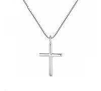 ZCCZJS Collares de encantos Cruzados y Colgantes Mujeres 925 Joyas Finas de Colgante Cruzado