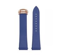 ZCCZJS Correa de fluoruber compatible con correa de reloj Sandus Santos Santos Santos Dumont Band de liberación rápida Pulsera impermeable (plata negra, 21 mm)