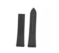 ZCCZJS Correa de fluoruber compatible con correa de reloj Sandus Santos Santos Santos Dumont Band de liberación rápida Pulsera impermeable (plata negra, 21 mm)
