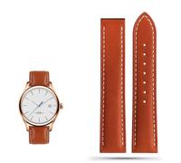 ZCCZJS Correa de reloj de cuero genuina para Omega Seamaster 300 150 Speedmaster 007 AT150 Brown Man Watchband 20 mm 22 mm